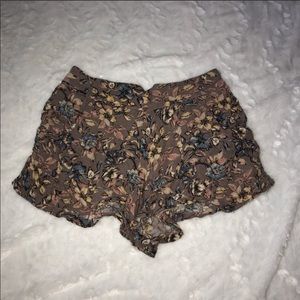 Free People flowy floral shorts